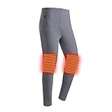 Heizhose für Herren Wiederaufladbare USB ​Elektrisch Beheizte Hose, Beheizbare Hose mit 30 Zonen für Winter Wärmende Beheizbare Thermounterwäsche Hose 3 Temperatur für Outdoor Motorrad Ski Jagd
