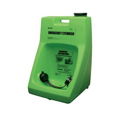 Honeywell Fendall Porta Stream I Eyewash Station with 70 oz Saline Solution, 6 Gallon Capacity, 6 minutes Wash Time, 15-1/2" L X 22-1/2" H X 13-1/2" D, Spanish