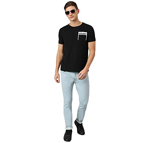 Image of Thomas Scott Men's | Solid | Half Sleeve | Slim Fit | 100% Cotton | Round Neck | Casual Tshirt