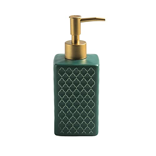 Soap Dispenser Simple Ceramic Lotion Bottle Matte Metal Pump Head Soap Dispenser Shampoo Liquid Dispenser Home Bathroom Square 3