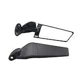 Dos modos: cuando está abierto, es un espejo retrovisor, cuando está cerrado, se convierte en un espejo lateral Wind Fin.