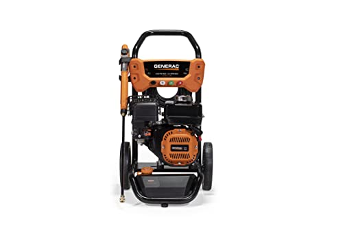 Generac 8899 3100 PSI 2.4 GPM Gas Powered Residential Pressure Washer - Ergonomic PowerDial Spray Gun with Quick Change Tips - Effortlessly Cleans Cars, Decks, Driveways and More - CARB Compliant - Thumbnail 2