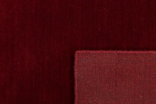 Tapis d'Orient moderne Loom Gabbeh rouge en laine de qualité supérieure - 8