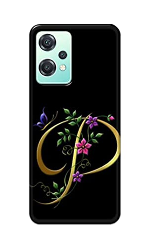 Image of Printed Hard Back Cover Case for OnePlus Nord CE 2 Lite 5G Back Cover (Alphabet P) -1803