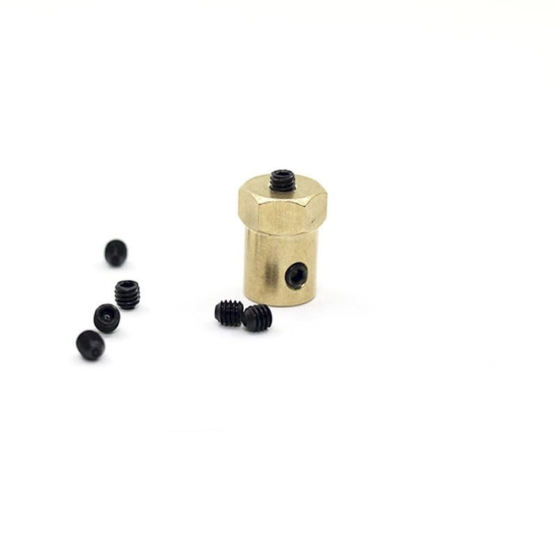 Rigid Top Wire Coupling Brass Bore 90° 180°, D16L22 Shaft Model Jaw Shaft Motor Coupling for Mechanical Drives 1pc(7mm*7mm)