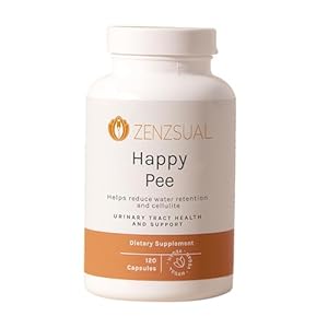 ZENZSUAL Happy Pee – Urinary Tract Support with Organic Cranberry and D-Mannose – Comprehensive UTI Pain Relief Support for Women – 120 Capsules