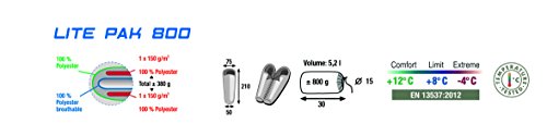 High Peak Lite Pak 800 Sacco a Pelo, 210 x 75/50