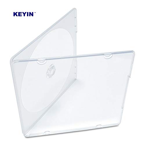 KEYIN Slim Single Clear PP Poly CD Case, 100-Pack