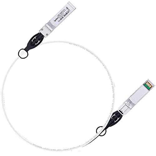 Image of ipolex Colored 10G SFP+ Twinax Cable, Direct Attach Copper(DAC) Passive Cable, 1m (3.28ft) in White, for Cisco SFP-H10GB-CU1M, Meraki, Ubiquit, Mikrotik, Intel, Fortinet, Netgear and More