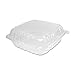 DART C95PST1 ClearSeal Large 9"" Hinged Container, 1 Compartment, (Case of 200)", Clear