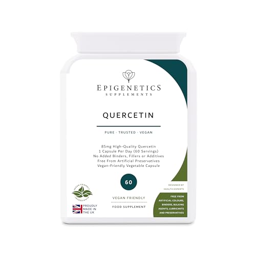 Quercetin 85mg | 60 Capsules, Vegan Friendly UK Made | 1 Capsule Daily (2 Month Supply) | Immune Health Natural | Easy Swallow, No Artificial Fillers