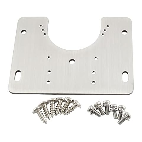 HSCGIN 1Pc Repair Plate Door Hinge Repair Kit Home and Kitchen Cupboard Repair Kit Mounting Plate for Cabinet Furniture Drawer, Silver Cover