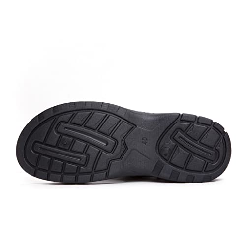 Men Sandals Classic Men Shoes Slippers Soft Sandals Comfortable Walking Footwear Outdoor Beach Sandals(Full Black,6.5code)4