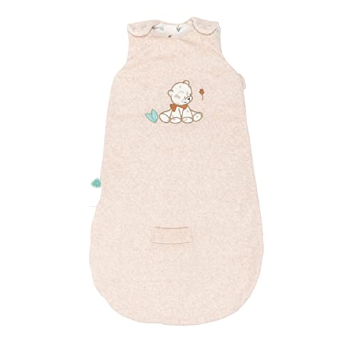 Nattou Baby-Schlafsack für den Sommer, Schneeleopard Jungo, 100% Baumwolle (Außen), 100% Polyester (Innen), 70 cm, Vegan, Boris & Jungo, Beige