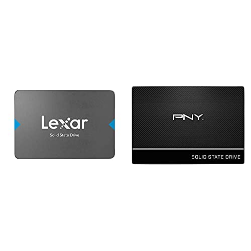Lexar NQ100 480GB 2.5” SATA III Internal SSD, Solid State Drive, Up to 550MB/s Read (LNQ100X480G-RNNNU) & PNY CS900 240GB 3D NAND 2.5' SATA III Internal Solid State Drive (SSD) - (SSD7CS900-240-RB)