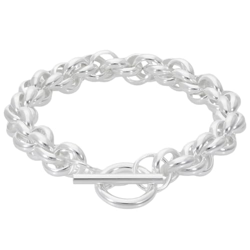 [�V�h��̑�] �V���o�[925 �_�u�����[���`�F�[�� �u���X���b�g �}���e�� T�o�[ 19cm �V���v�� �_�u���b�� �g�O���N���X�v �r��