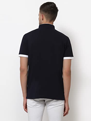Image of UZARUS Men's Solid Cotton Regular Fit Polo T-Shirt