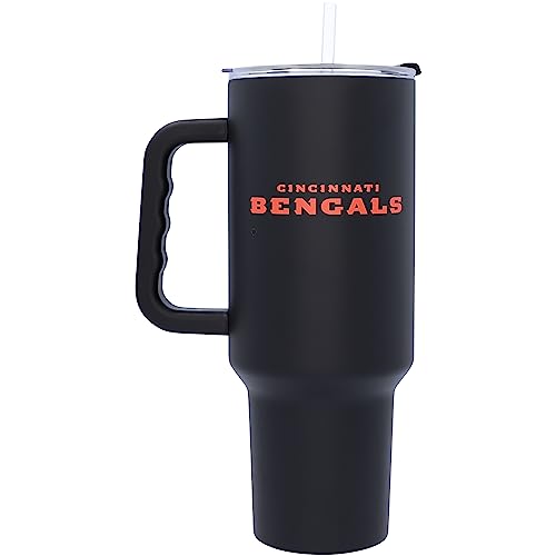 Image of logobrands Cincinnati Bengals 40oz. Travel Tumbler with Handle