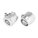 X AUTOHAUX 2pcs AN10 Hex Car Hose Finisher Flexible Rubber Pipe Clamp with Screw Band Adapter Fitting for Oil Fuel Water Tube Silver Tone