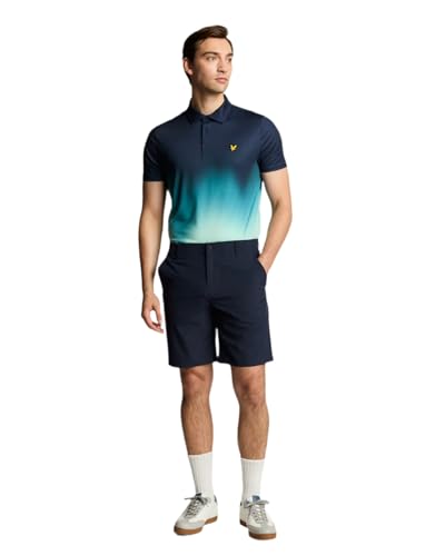 Lyle & Scott Pantalones cortos de golf con 5 bolsillos para hombre, elegantes, cómodos y elegantes, Z271 Dark Navy, 48