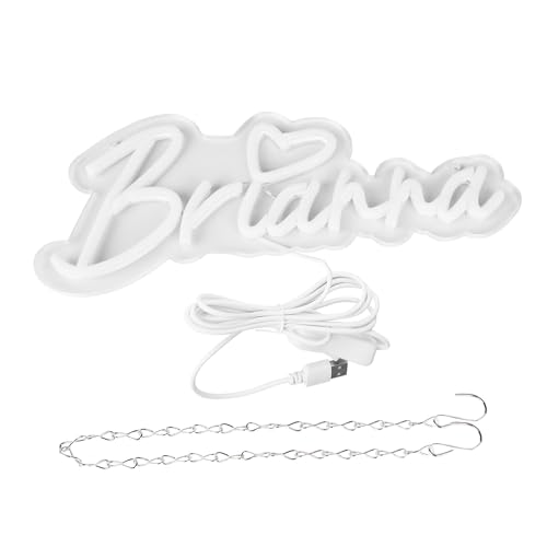 Image of Brianna Name Neon Sign for Wall Decor,LED Name Brianna Neon Light for Kids Bedroom,Birthday Brianna Party Decoration,Neon Sign Customizable Choice for Girl,Size 13.4 * 5.7 inches(JTLD093)