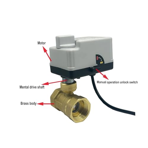Válvula de bola motorizada para solucionar fallos de energía con su control manual 5