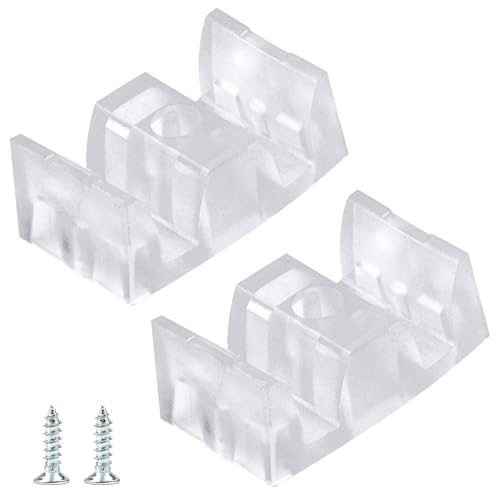 Lot de 2 butoirs de porte opaques encadrés pour portes coulissantes douche, blocs de douche anti-collision en verre