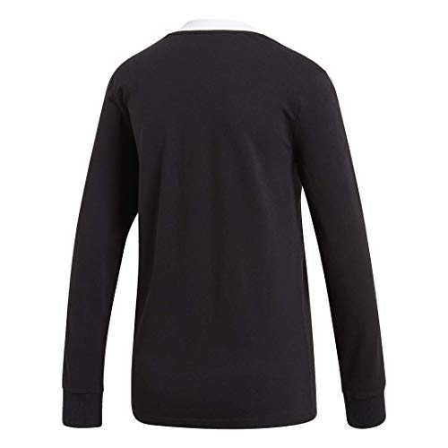 adidas Originals Women's 3-Stripes Long Sleeve Tee, black, Small