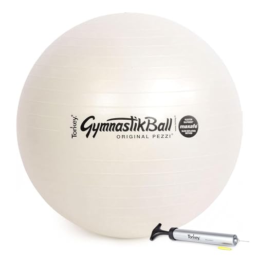 PEZZI Original Gymnastikball MAXAFE 65cm Pumpe pearlwhite