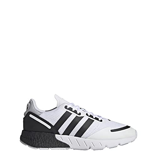 Image of adidas Originals Men's ZX 1K Boost Sneaker, White /Black /Halo Silver, 10.5