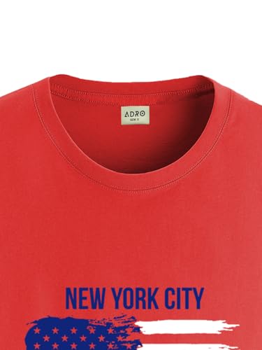 Image of ADRO Men's 100% Cotton Regular Fit T-Shirt