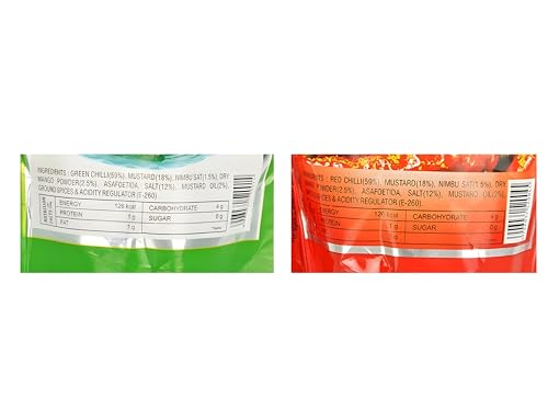 Image of Otoba's Rajasthani Green & Red Chilli Combo (400g Each) | Marwari Green Athana Mirchi & Red Athana Mirchi Combo