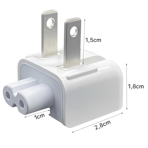 VIEVRE 2 Stücke Reiseladegerät Konverter US Duck Head Stecker, AC Adapter US Stecker, Ersatzstecker für iPod, MacBook, Ladegerät Konverter Ersatzanschluss
