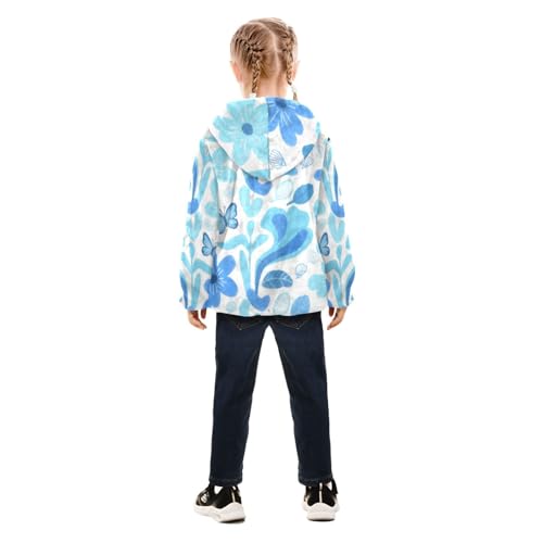 GuoChe Blue Butterfly Kids Sherpa Jacket4
