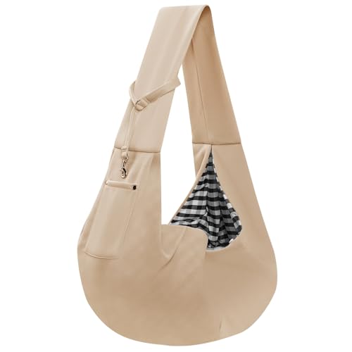 Dog Carrier Sling - Reversible Puppy Carrier Purse Storage