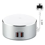 MINGWU Smart Touch Control Nightstand Lamp with 3-Level Brightness, Dual Quick Charge Ports - 5W LED Bedside Lamp for Bedrooms, Guest Rooms, and Living Rooms