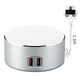 Double port USB de charge rapide : charge jusqu'à 2 appareils simultanément, que la lampe soit allumée ou éteinte.