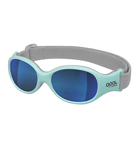 Living out your qool time! Óculos de sol para bebês com alça de armação redonda proteção UV400 para