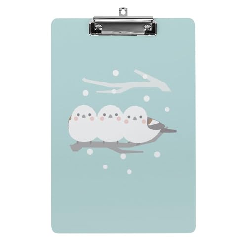 クリップボード シマエナガ かわいい 鳥 A4 用箋挟み バインダー ファイルボード ファイルボード スケッチボード 文房具 軽量 おしゃれ