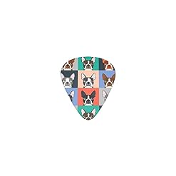 Médiators pour guitare Cute Dogs Puppy Boston Terrier Pics de basse de qualité supérieure pour guitare électrique et… - Les Beatles, Paul McCartney, John Lennon, RIngo Starr, George Harrison