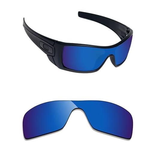 Alphax Lentes de reposição polarizadas espelhadas azuis Pacafic para óculos de sol Oakley Stunt Wing OO9519