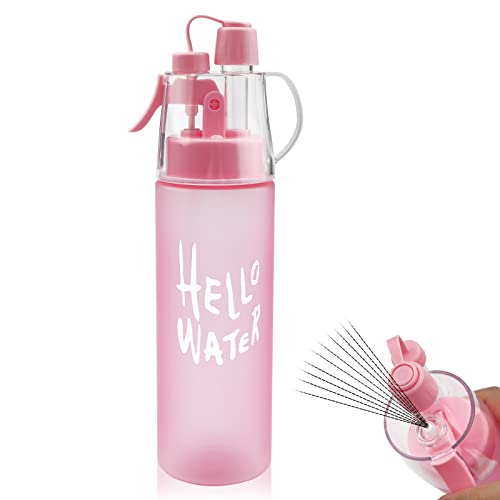 Jodsen Botella de Agua de Deportes Nebulización,580ml Botella Agua en Aerosol a Prueba Nebulizada con Pajita Abatible,para Ciclismo Escalada Fitness Senderismo Correr Montañismo,Aire Libre