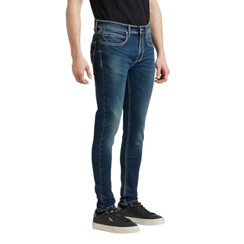Image of Pepe Jeans Men's Tapered Fit Jeans | Mid Rise | Chinox | Jeans for Man