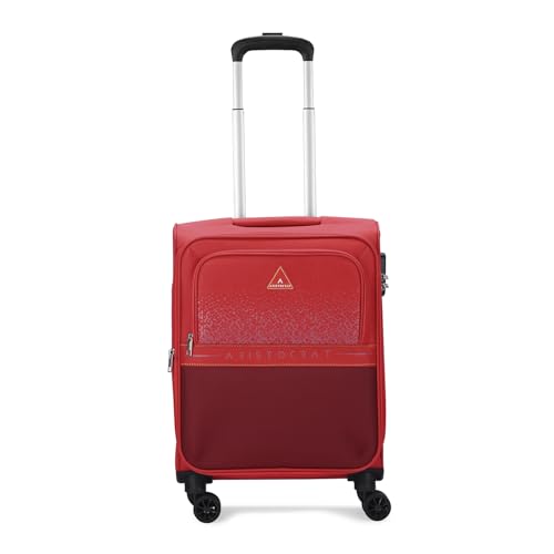 Drift Soft Case Cabin (Small Size) 8-Wheel Trolley Bag, Red