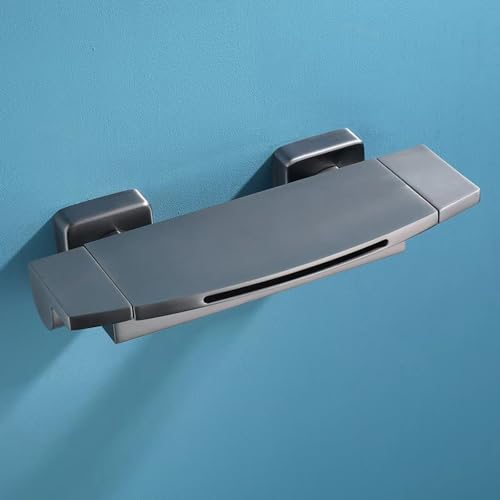 Robinet de bain mural haut de gamme en laiton massif chromé avec jet cascade