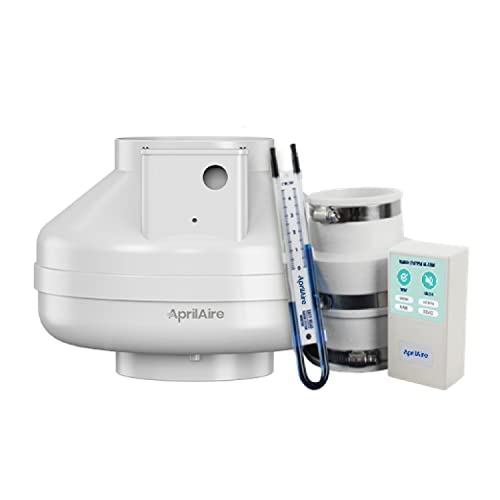 Aprilaire ARN25K Radon Mitigation Kit 1500 and 2500 Sq. Ft. Basement Crawlspace Slab Application Quiet Performance Indoor/Outdoor Commercial/Residential Manometer System Alarm
