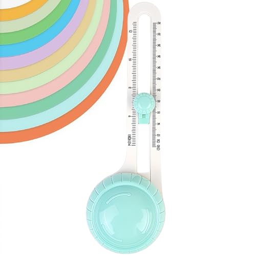 Cortador de Papel Circular Ajustable,Ajustable Herramientas de Scrapbooking,Cuchillo de Corte Redondo Giratorio,Cortador Círculos para Arte y Manualidades DIY, Papelde Impresión