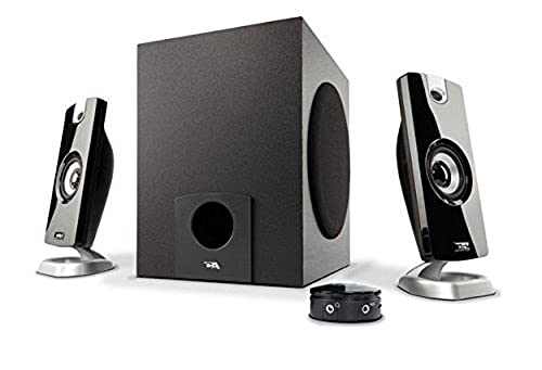 Cyber Acoustics 18W Computer Speakers with Subwoofer the Perfect 2.1 Multimedia PC and laptop Speaker System with control pod (CA-3080)