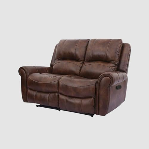 Image of Torque - Romio 2 Seater Leatherette Manual Recliner | Recliner Sofa /Chair for Living Room, Bedroom, Office | 1 Year Warranty - Brown