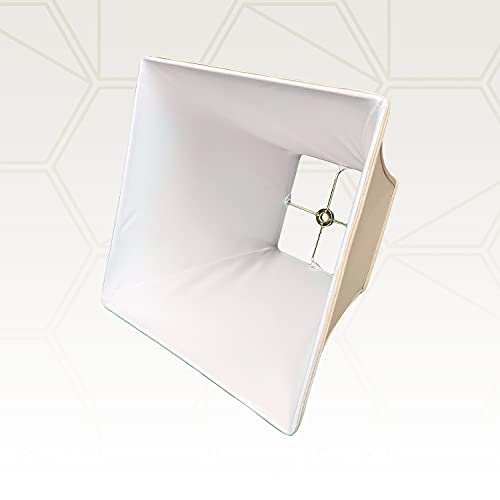 Image of Royal Designs, Inc. Regal Series Square Bell Lamp Shade, 6 x 12 x 10.5, Beige, Set of 2